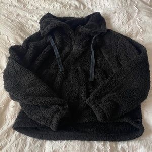Free people movement black fuzzy fleece